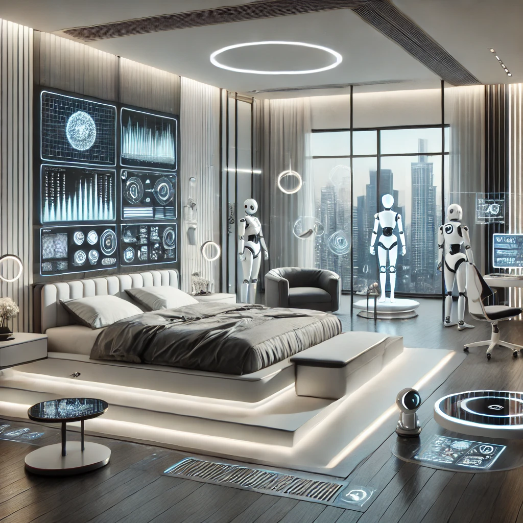 Cutting edge technology designed bedroom for the modern home